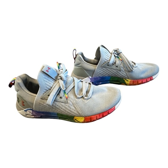 Under Armour pride sneakers tennis size laced rainbow sole